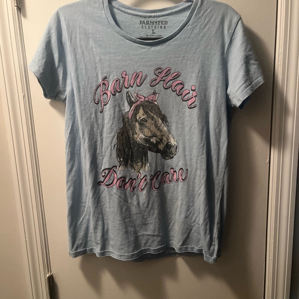Women's Blue Graphic Tee - Short Sleeve